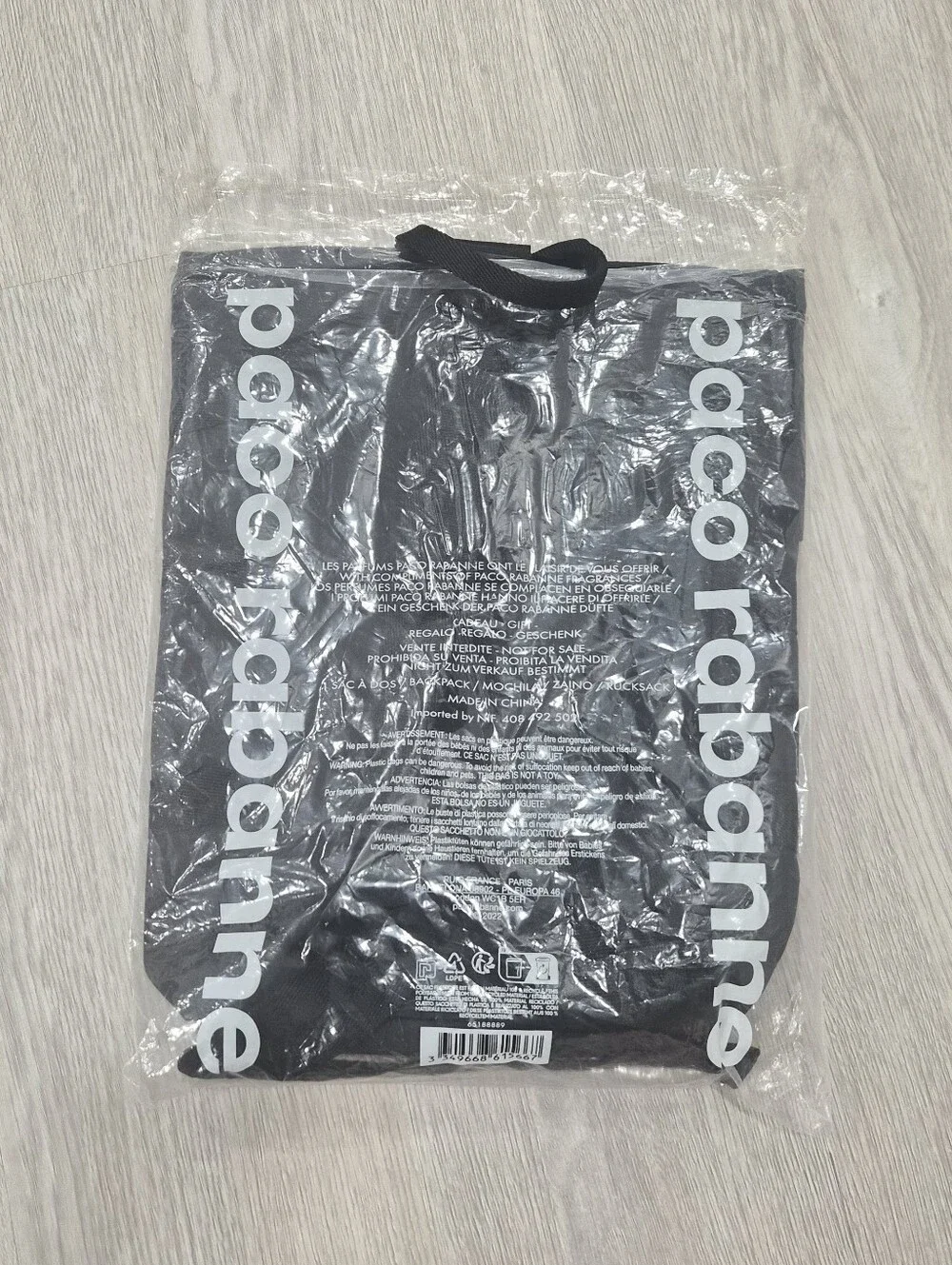 Paco Rabanne Phantom black backpack - New Without Tags